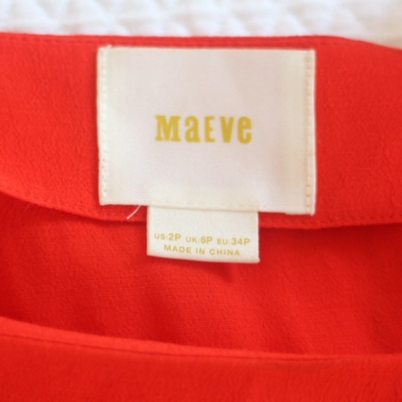 Anthropologie Maeve Epaulet Flutter Sleeve Top size 2p - Picture 6 of 7